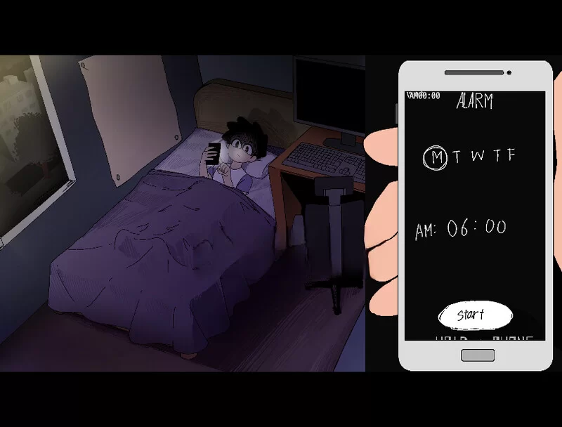 【互动SLG/全动态/汉化】夜里躲避继母的强奸与女友手机聊天（AlArm ）V0.4 机翻汉化【553m】-小白资源网