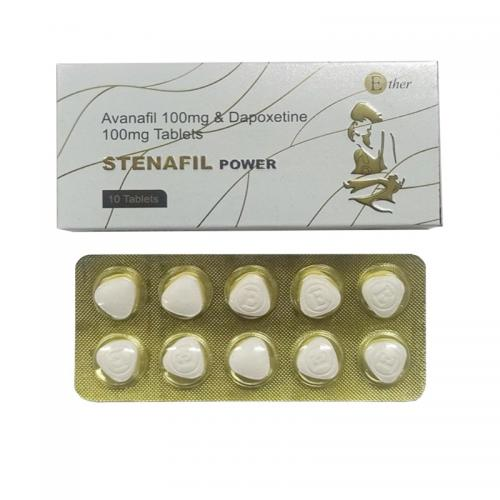 印度医尔白钻超级阿伐那非双效片 STENAFIL POWER Avanafil 100mg Dapoxetine 100mg Tablets-小白资源网