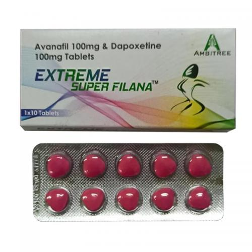 印度粉水鬼阿伐那非双效片 EXTREME SUPER FILANA Avanafil with Dapoxetine HCI Tablets-小白资源网