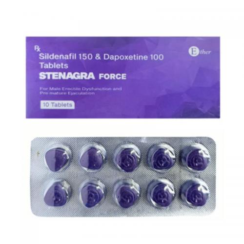 印度医尔紫钻加强版万艾可双效片 Stenagra force 西地那非150mg 达泊西汀100mg-小白资源网